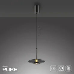 Paul Neuhaus LED Pendelleuchte PURE VITRUM 22 cm grau
