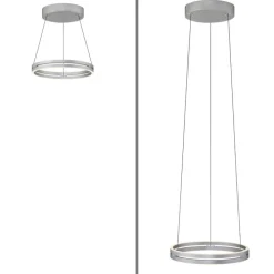 Paul Neuhaus LED Pendelleuchte PURE E-LOOP Aluminium Ø 50 cm Alu-/Nickelfarbig