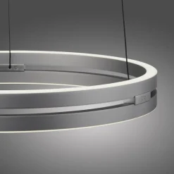 Paul Neuhaus LED Pendelleuchte PURE E-LOOP Aluminium Ø 50 cm Alu-/Nickelfarbig