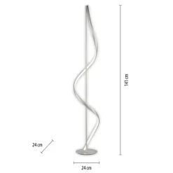 Paul Neuhaus LED Stehlampe Q-SWING 24 cm silberfarbig