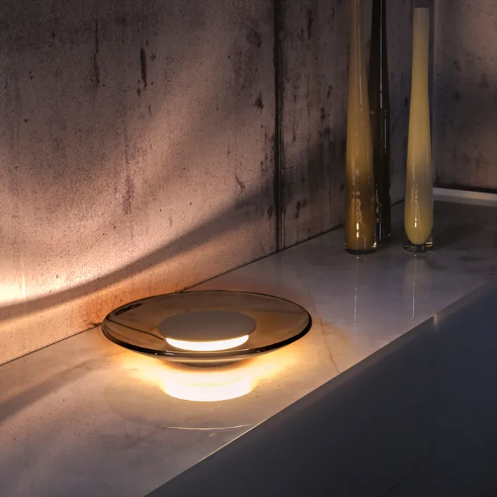 Paul Neuhaus LED Tischlampe PURE MOON 32 cm messingfarbig