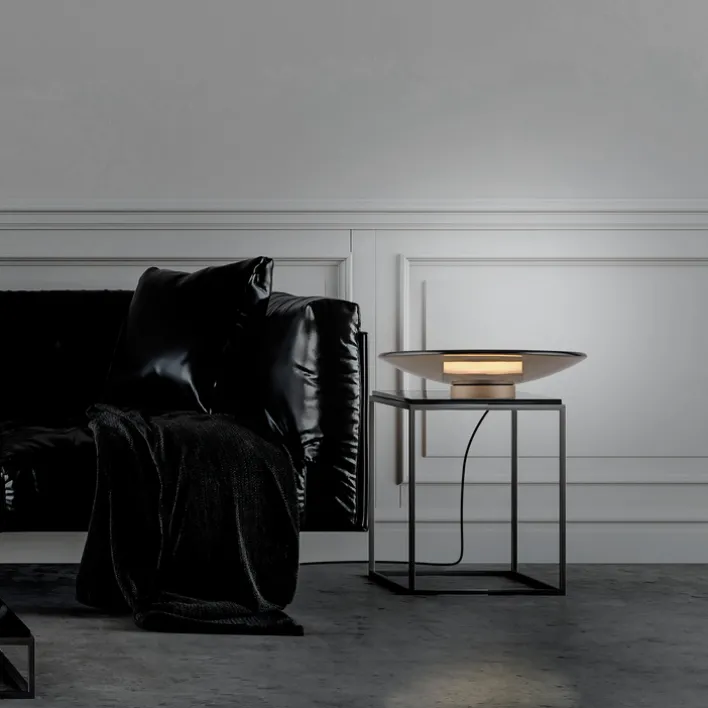 Paul Neuhaus LED Tischlampe PURE MOON 32 cm messingfarbig