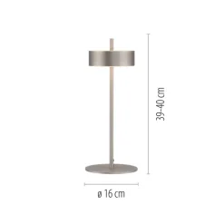 Paul Neuhaus LED Tischlampe Q-ROTATE 16 cm alu-/nickelfarbig