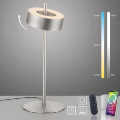 Paul Neuhaus LED Tischlampe Q-ROTATE 16 cm alu-/nickelfarbig