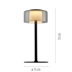 Paul Neuhaus LED Tischlampe RIKA 15 cm schwarz