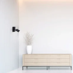 Paul Neuhaus LED Wandleuchte mit Spot PURE-MIRA schwarz