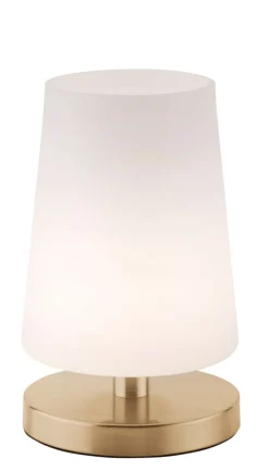 Paul Neuhaus Retrofit LED Tischlampe SONJA 23 cm mattmessing