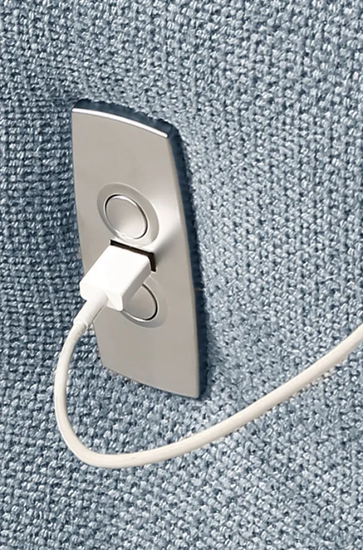 PHILL HILL Ecksofa FORBACH 279 x 210 cm blau