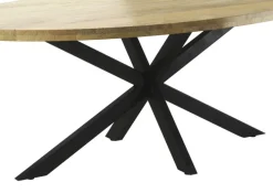 PHILL HILL Esstisch LEWIS 220 x 100 x 77 cm Mango massiv/schwarz