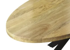 PHILL HILL Esstisch LEWIS 220 x 100 x 77 cm Mango massiv/schwarz