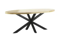 PHILL HILL Esstisch LEWIS 220 x 100 x 77 cm Mango massiv/schwarz