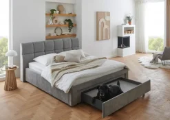 Polsterbett CANYON 209 x 110 x 228 cm Grau