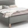 Polsterbett FRIEDA IIL 140 x 200 cm hellgrau
