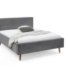 Polsterbett LINUS POSO 140 x 200 cm grau