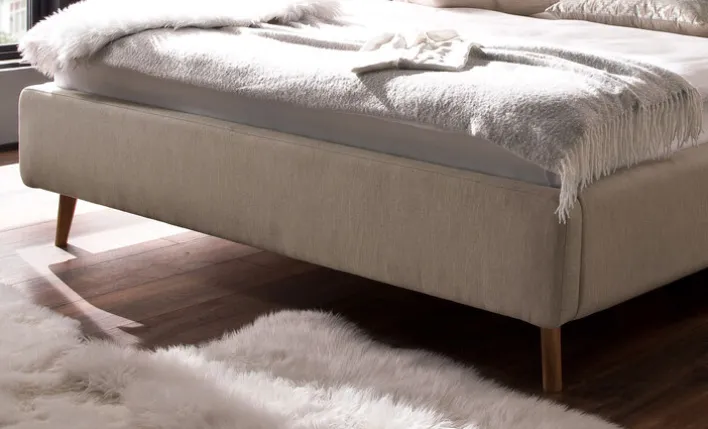 Polsterbett LOTTE 180 x 200 cm beige
