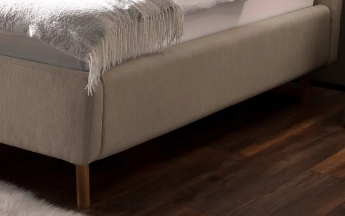 Polsterbett LOTTE 180 x 200 cm beige