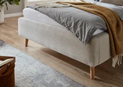 Polsterbett MATTIS 140 x 200 cm Cord beige