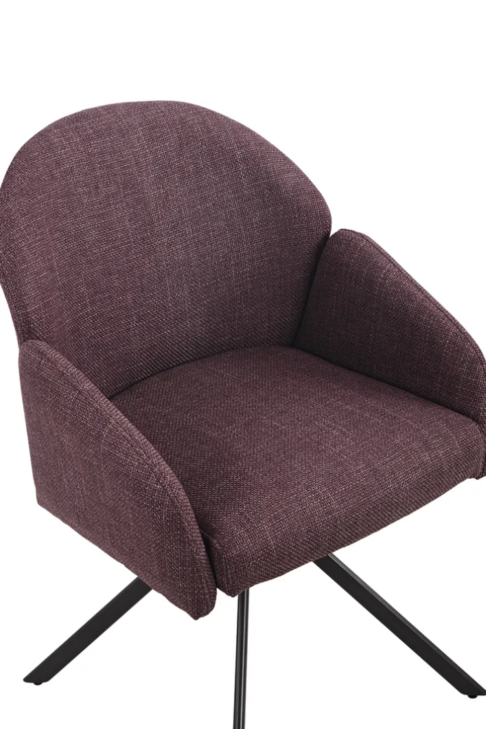 Polsterstuhl POLLY Microfaser Webstoff Wildberry