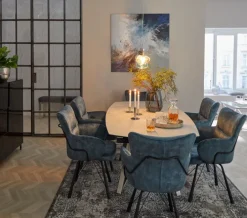 PRO ART Alu-Art Bild ABSTRACT BLACK & BLUE III 100 x 100 cm