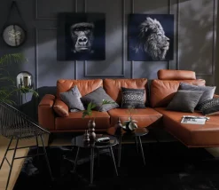 PRO ART Canvas-Art Bild GREY LION HEAD 27 x 27 cm schwarz/ weiß