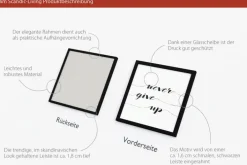 PRO ART Framed-Art Bild NEVER GIVE UP 33 x 33 cm