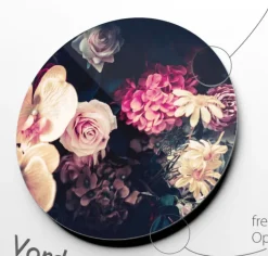 PRO ART Glas Art Bild BAROQUE FLOWERS II 20 cm