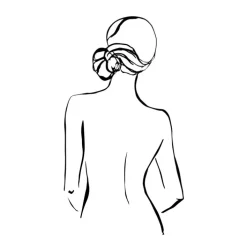 PRO ART Glas-Art Bild FIGURE LINES IV 20 x 20 cm schwarz/ weiß