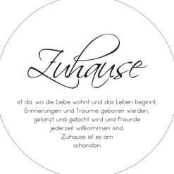 PRO ART Glasbild ZUHAUSE 50 x 50 cm schwarz/ weiß