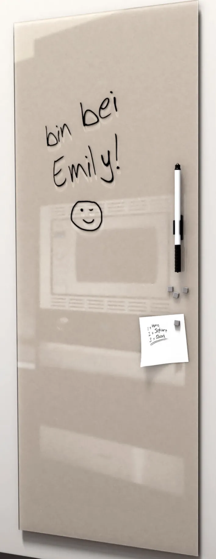 PRO ART Memoboard 80 x 30 cm Metall beige