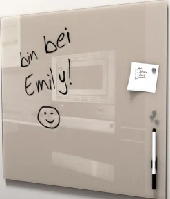 PRO ART Memoboard 50 x 50 cm Metall beige