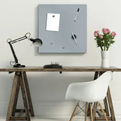 PRO ART Memoboard 50 x 50 cm Metall grau