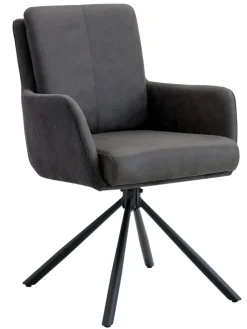 PURO Armlehnstuhl PEDRO dunkelgrau/schwarz
