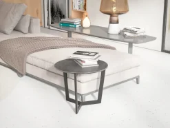 Puro Beistelltisch TAMARA LAQUE 55 cm titan grau