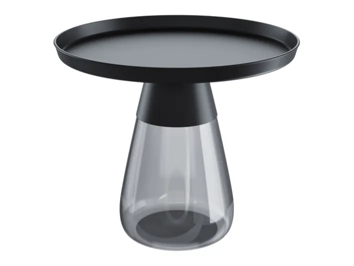 Puro DROP Couchtisch 71x43 cm Rauchgrau/Schwarz