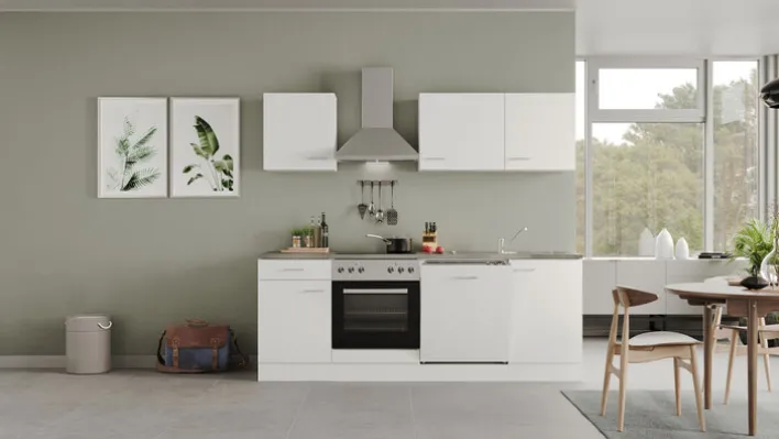 Quartier Küchenblock PETE 220cm Weiß