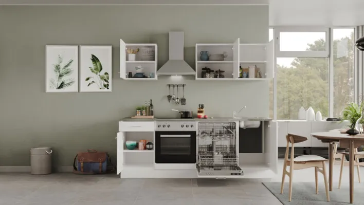 Quartier Küchenblock PETE 220cm Weiß