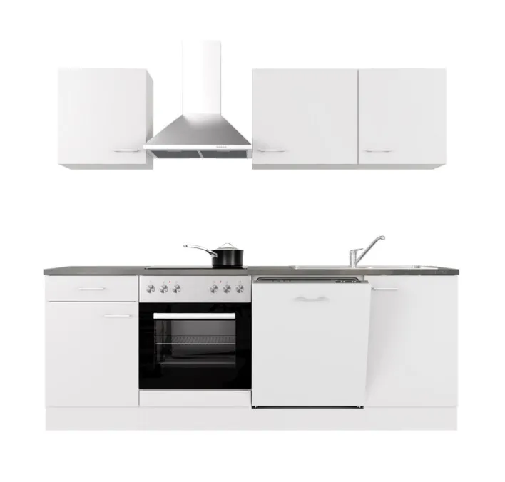 Quartier Küchenblock PETE 220cm Weiß