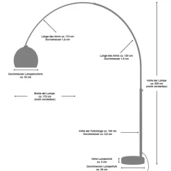 Retrofit Bogenlampe weiß /Marmor weiß