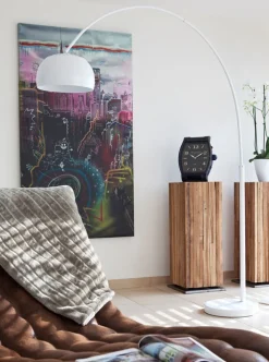 Retrofit Bogenlampe weiß /Marmor weiß