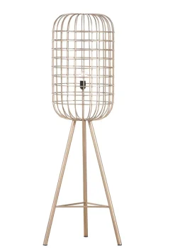 Retrofit Stehlampe Metall goldfarben lackiert Ø ca. 50 cm