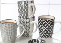 Ritzenhoff & Breker Kaffeebecher TAKEO 4er Set schwarz/ weiß