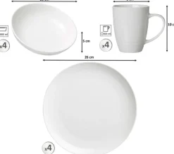 Ritzenhoff & Breker Kombiservice SUOMI 12-teilig cremeweiß