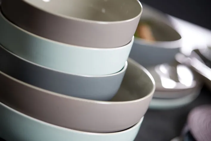 Ritzenhoff & Breker Pastaschale JASPER 4er Set grau/ weiß