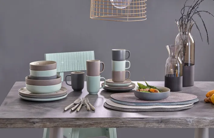 Ritzenhoff & Breker Pastaschale JASPER 4er Set grau/ weiß