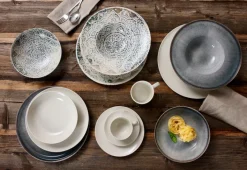 Ritzenhoff & Breker Speiseteller LUIGI 26 cm beige/blau