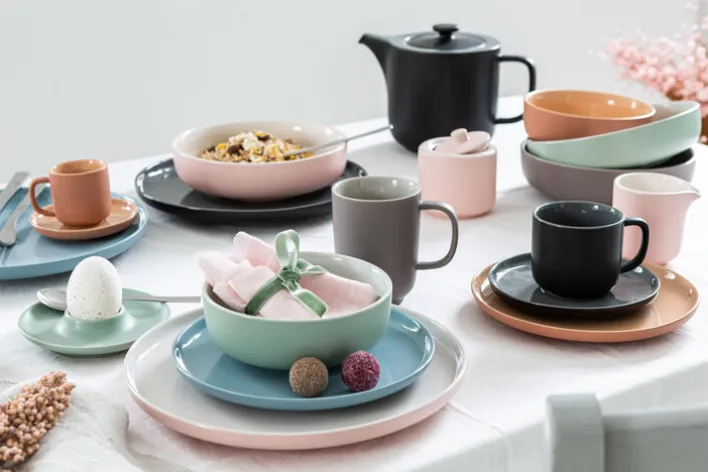 Ritzenhoff & Breker Tasse JASPER 6er Set - je 240 ml schwarz