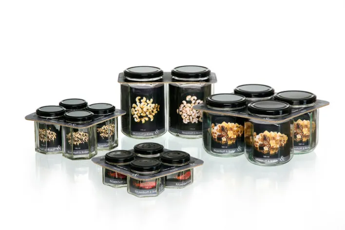 Ritzenhoff & Breker Vorratsglas MARA 4er Set 580 ml Glas sechskantig