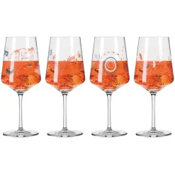 RITZENHOFF Aperitifglas SOMMERRAUSCH 4er Set Illustatrionen Kristallglas
