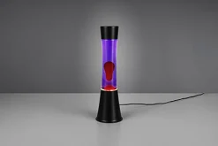 RL Lavalampe ETNA, Metall/Glas/Wachs, Höhe 39 cm, LED 21 W, 3.000 K, 260 lm, Schutzklasse 2, IP20, Schwarz/Rot/Lila