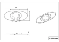 RL LED Deckenlampe GALAXY titanfarbig